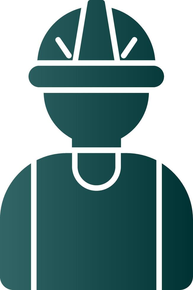 Worker Glyph Gradient Icon vector