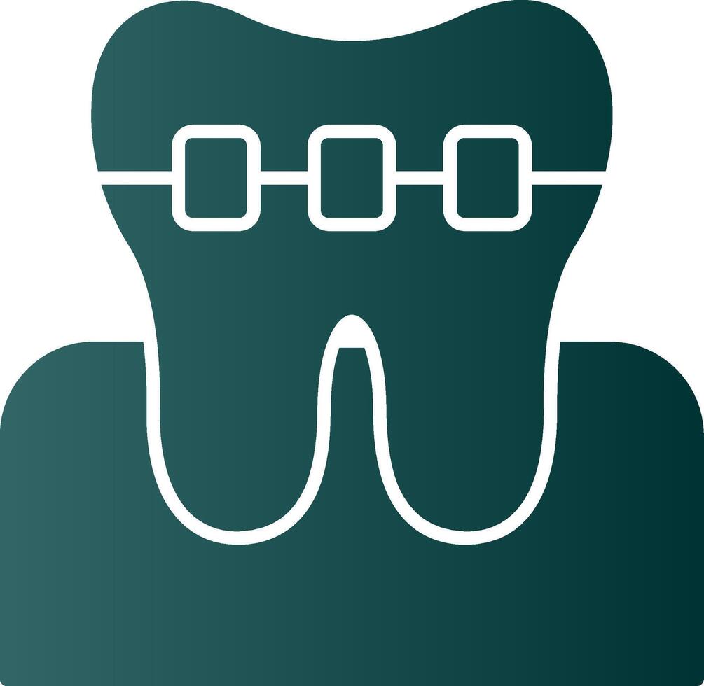 Braces Glyph Gradient Icon vector