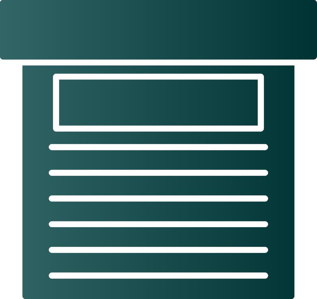 Storage Box Glyph Gradient Icon vector