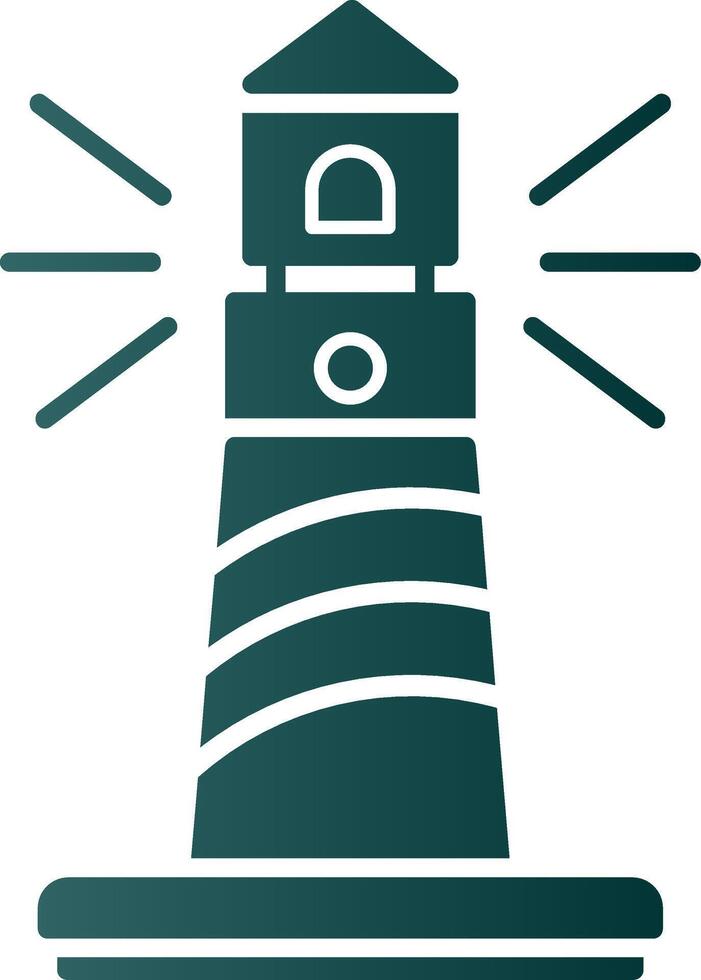 Lighthouse Glyph Gradient Icon vector
