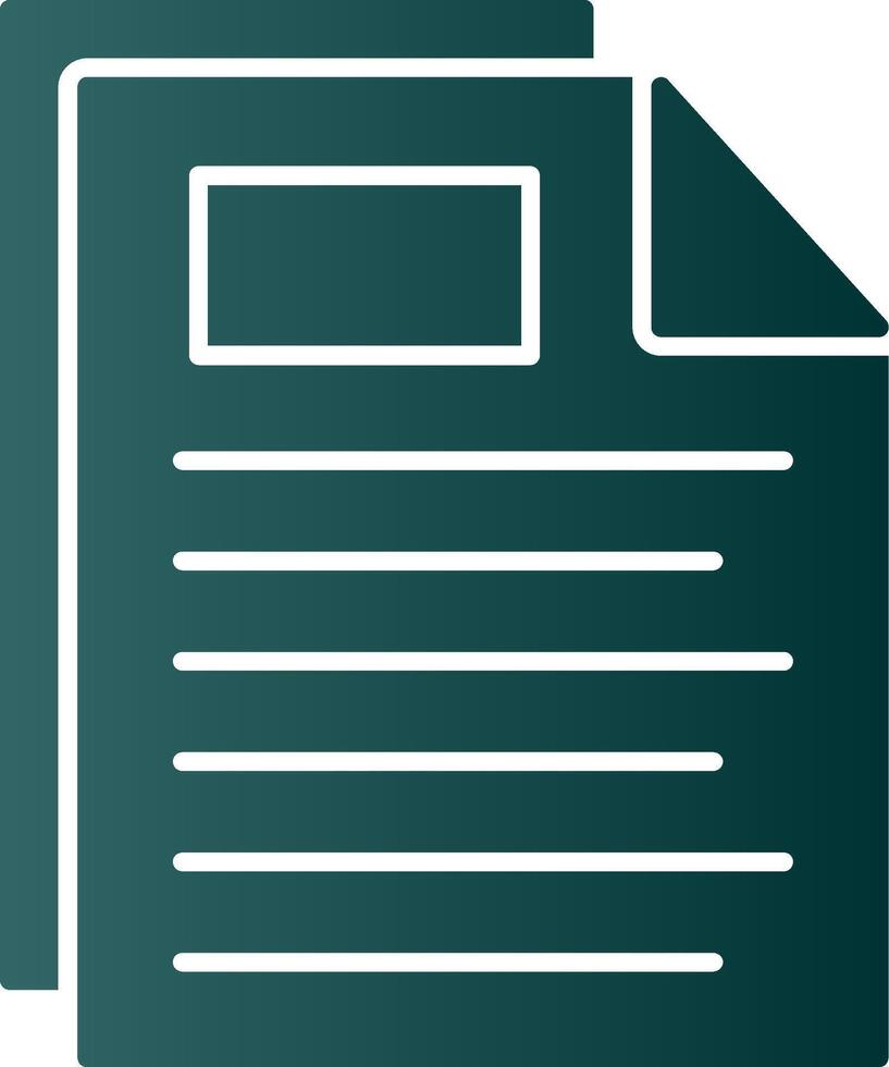 Document Glyph Gradient Icon vector