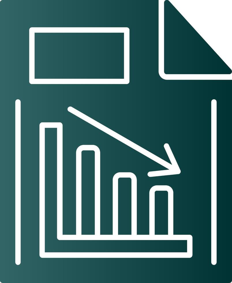 Document Glyph Gradient Icon vector