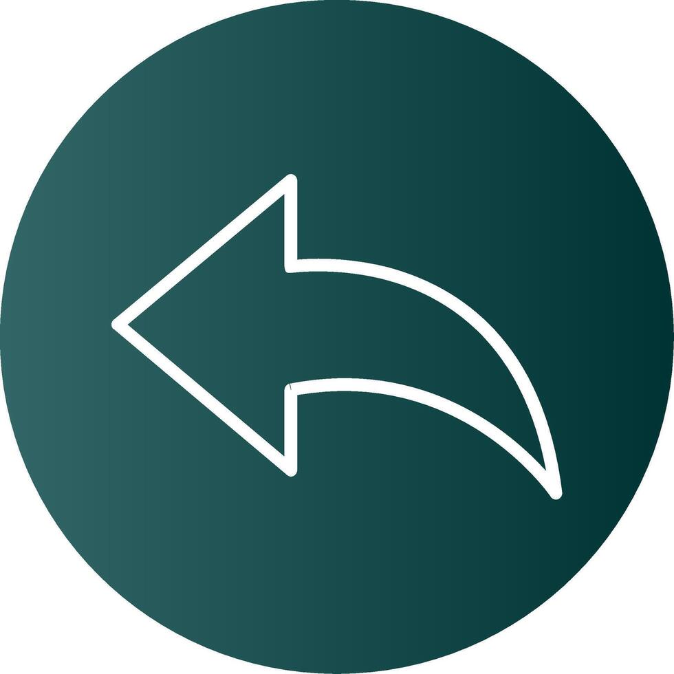Previous Glyph Gradient Icon vector