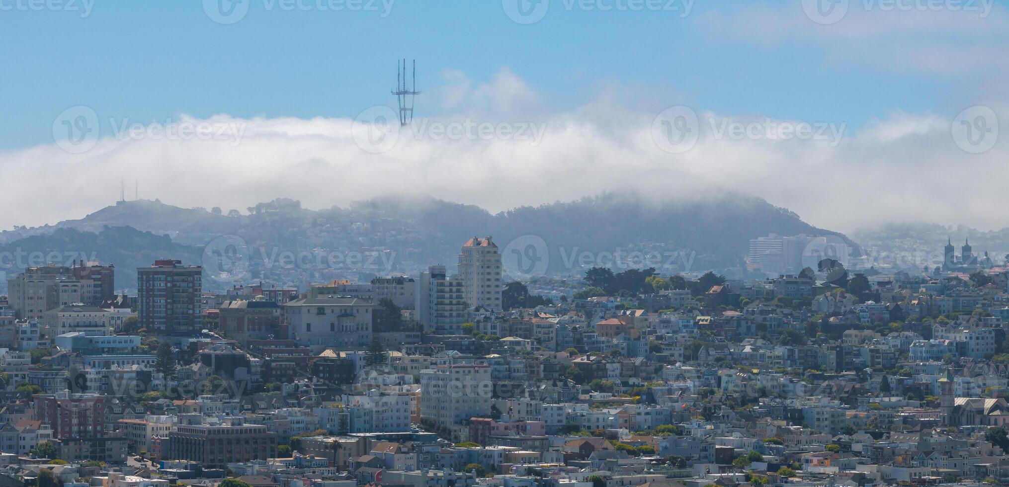 Aerial view of the San Francisco downtown. photo