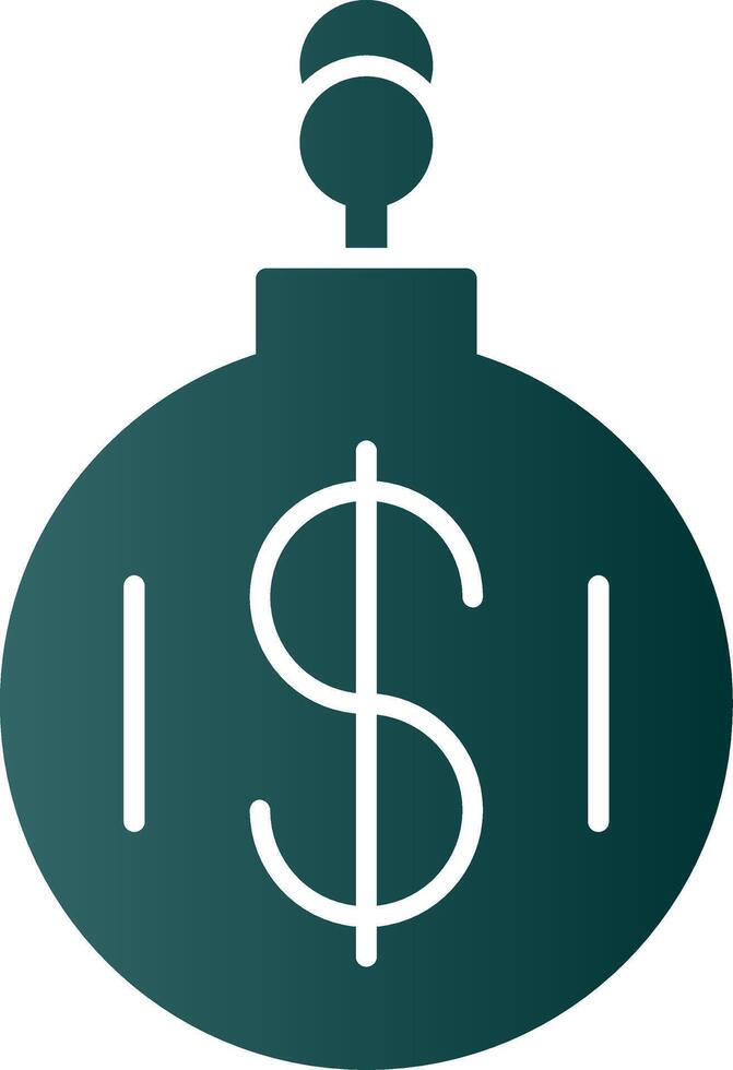 Debt Glyph Gradient Icon vector