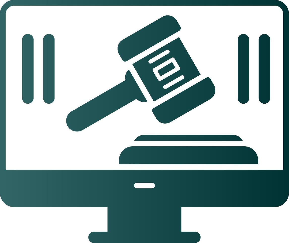 Auction Glyph Gradient Icon vector