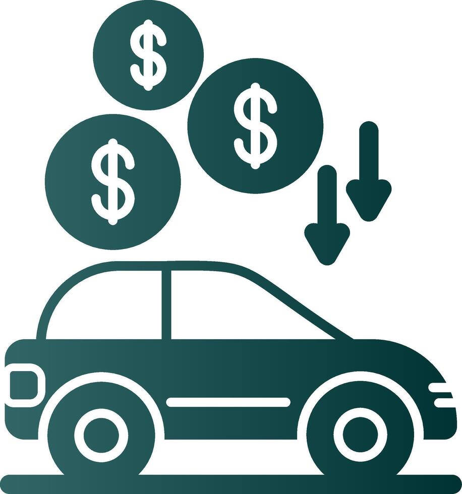 Car Glyph Gradient Icon vector