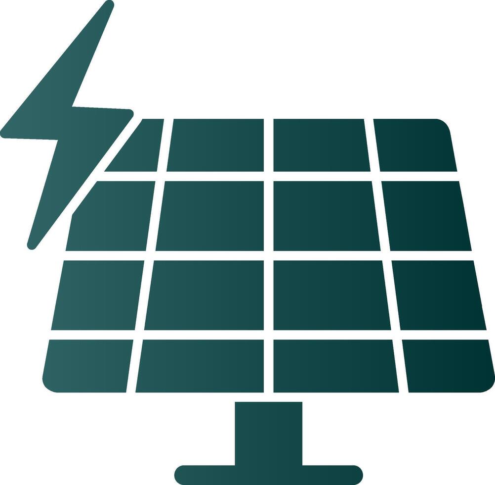 Solar Panel Glyph Gradient Icon vector