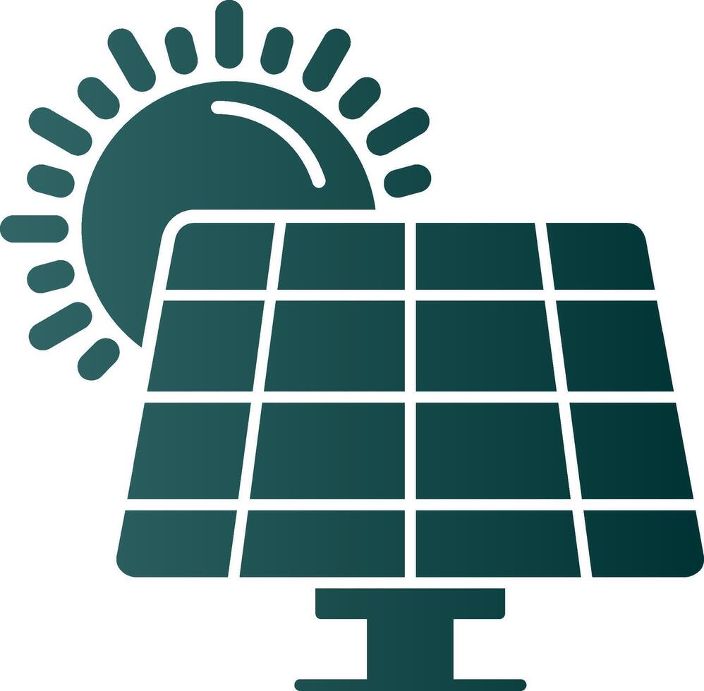Solar Panel Glyph Gradient Icon vector