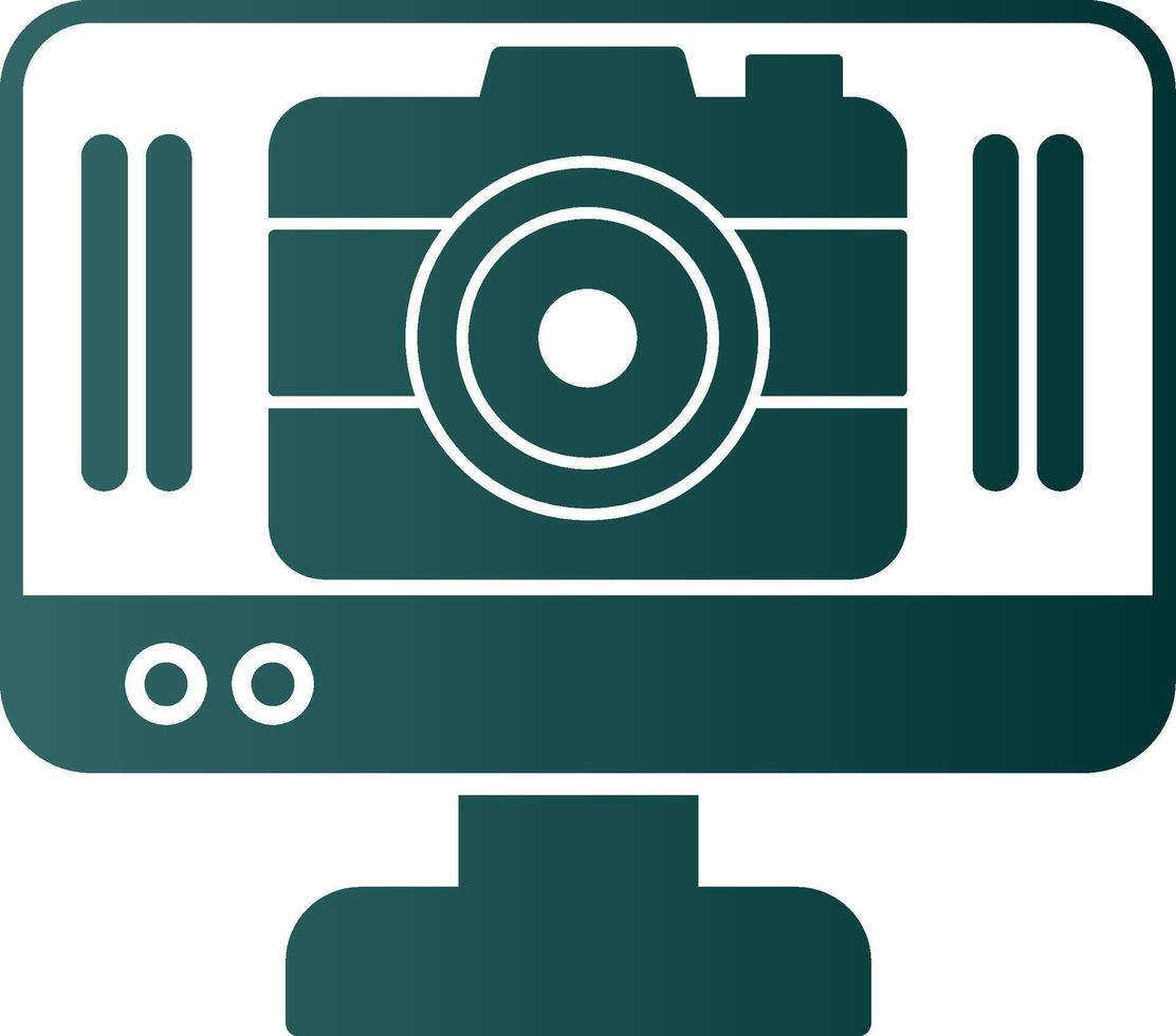 Camera Glyph Gradient Icon vector