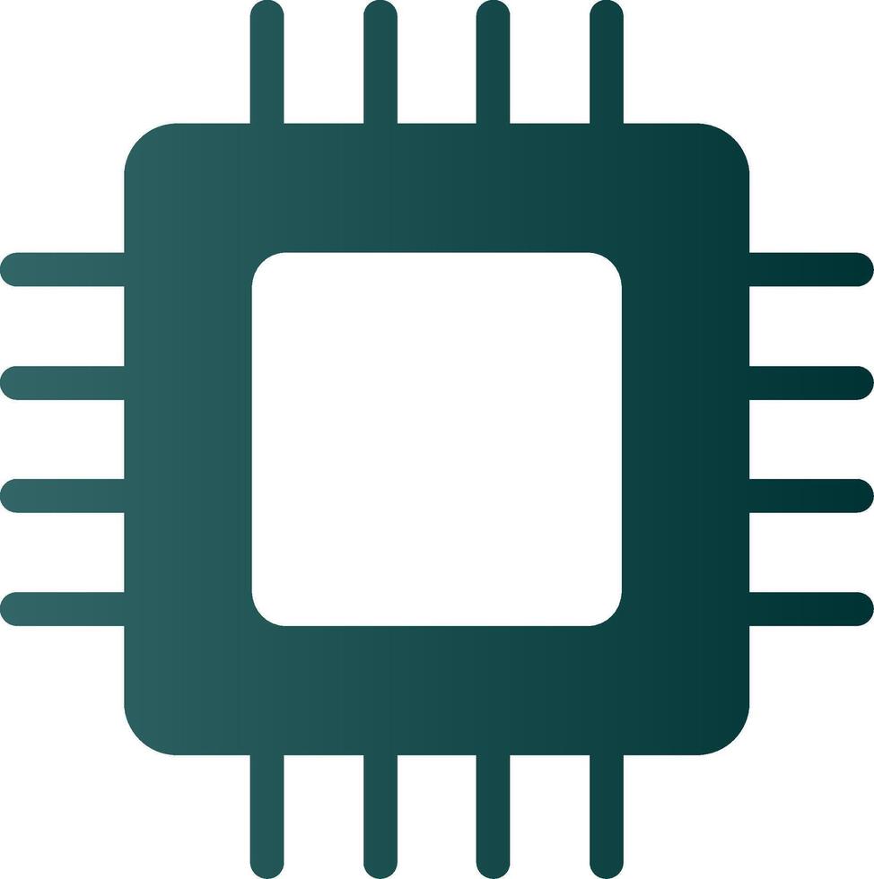 circuito tablero glifo degradado icono vector
