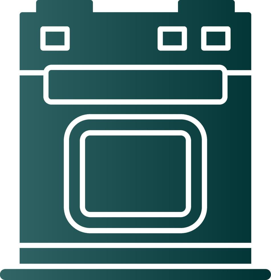 Electric Stove Glyph Gradient Icon vector