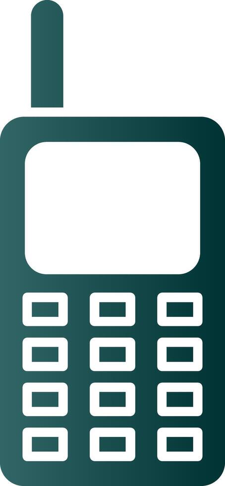 Walkie Talkie Glyph Gradient Icon vector