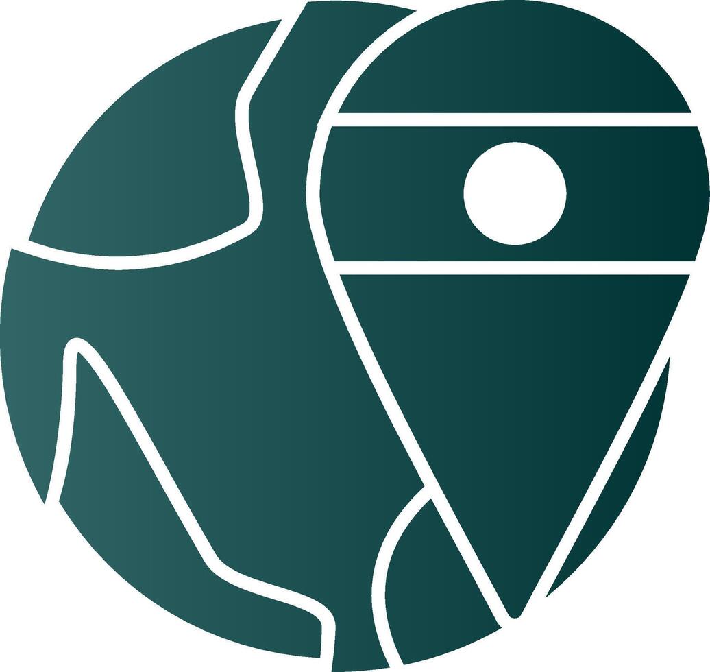 Location Glyph Gradient Icon vector