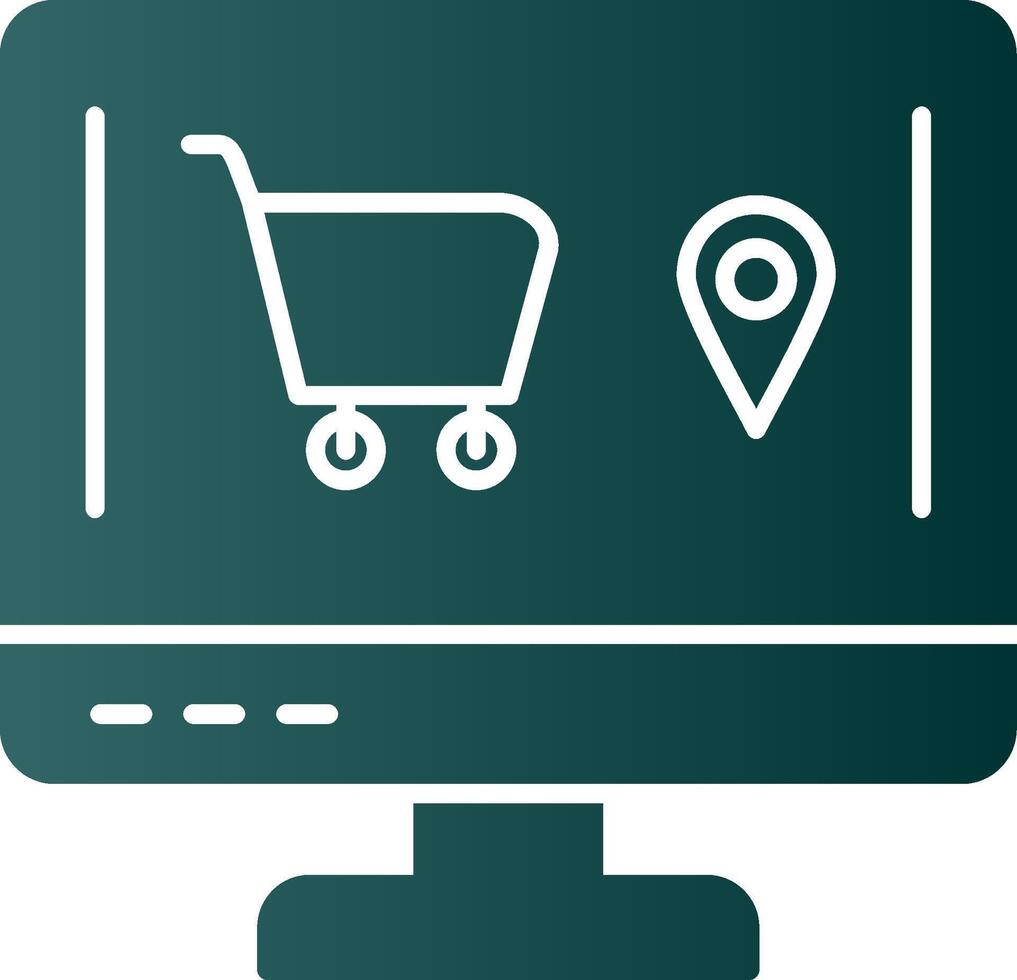 Online Order Glyph Gradient Icon vector