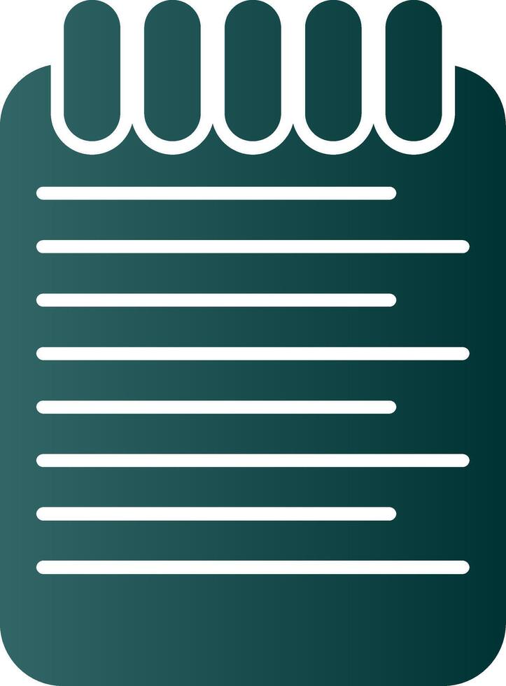List Glyph Gradient Icon vector