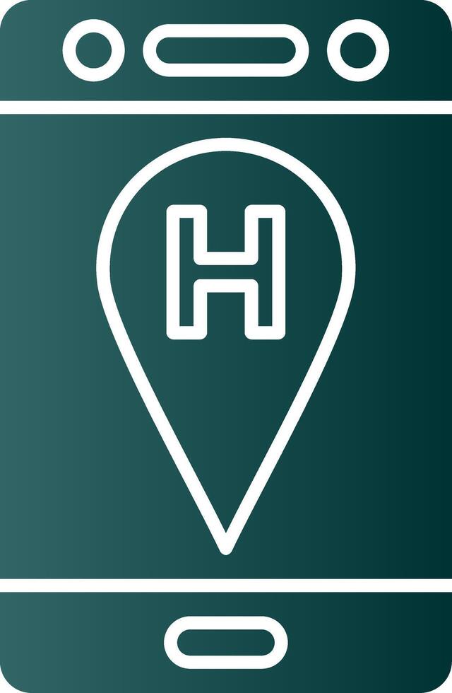 Hospital Glyph Gradient Icon vector