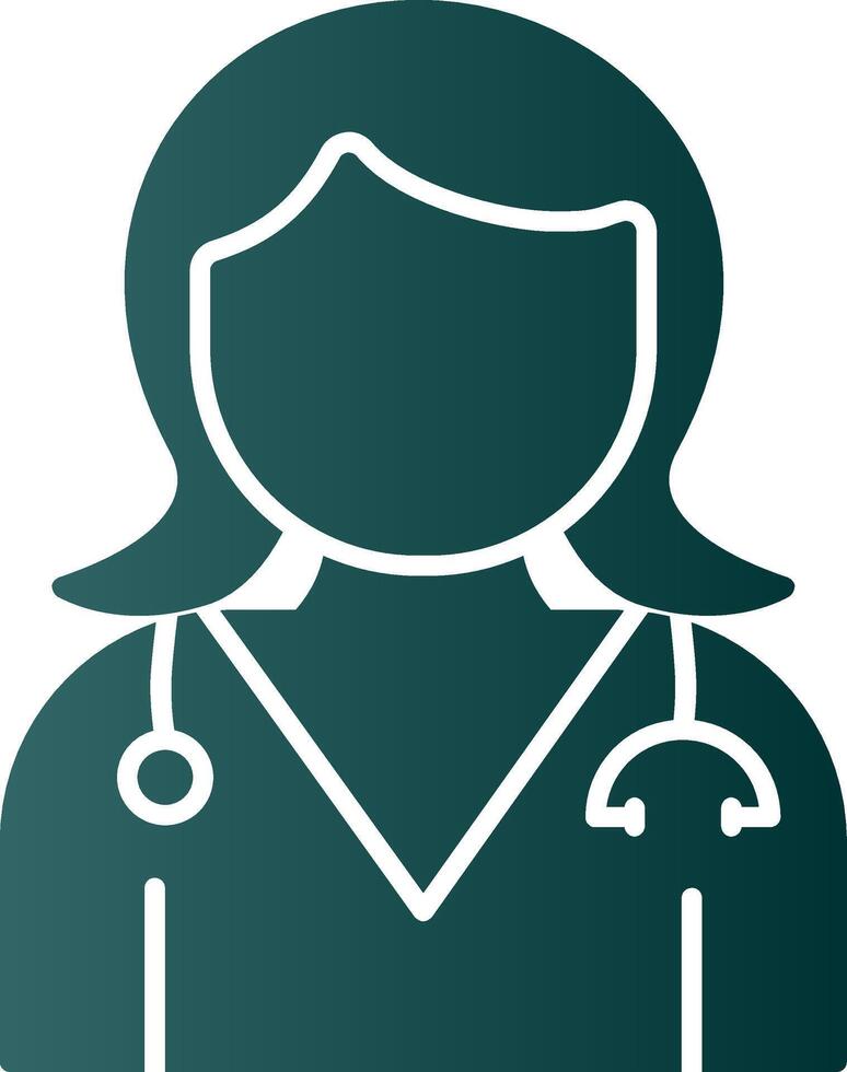 Doctor Glyph Gradient Icon vector