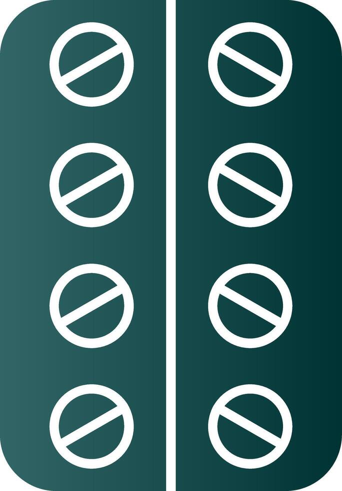 Pill Glyph Gradient Icon vector