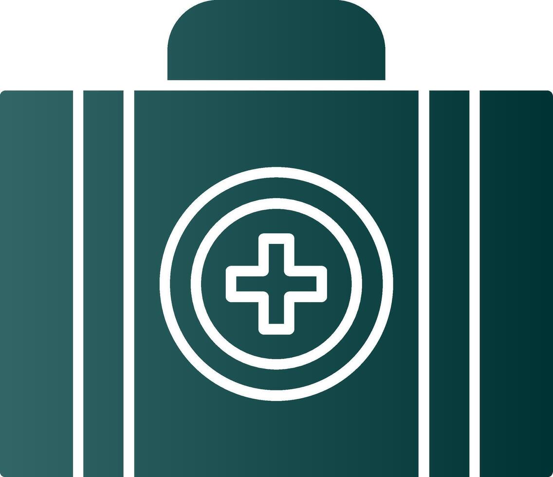 First Aid Kit Glyph Gradient Icon vector