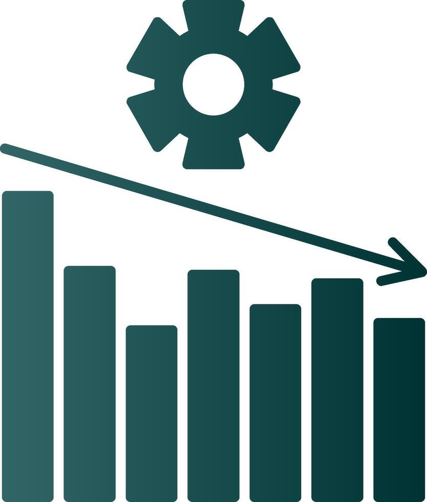 icono de gradiente de glifo de gestión vector