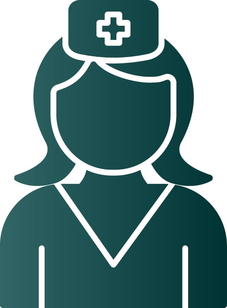 Nurse Glyph Gradient Icon vector