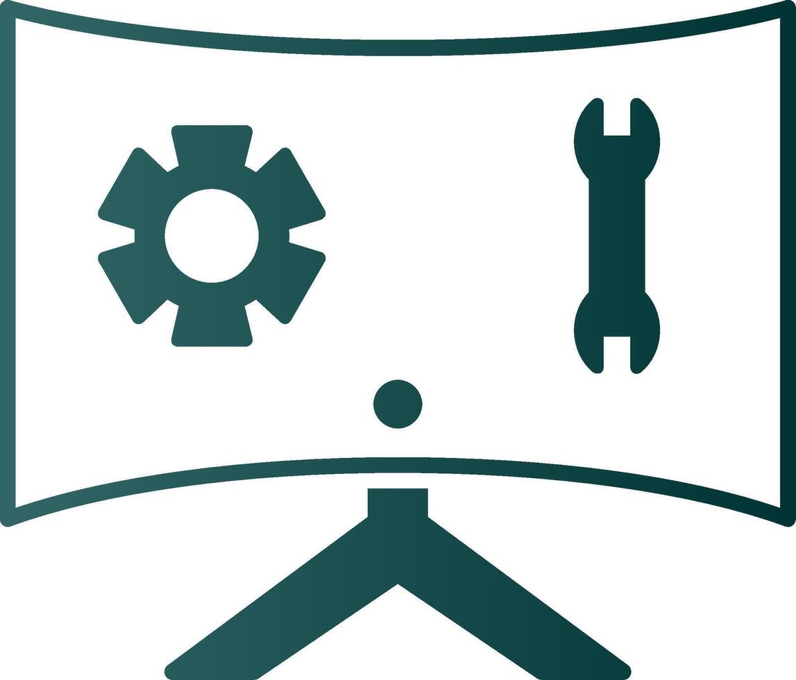 Technical Support Glyph Gradient Icon vector