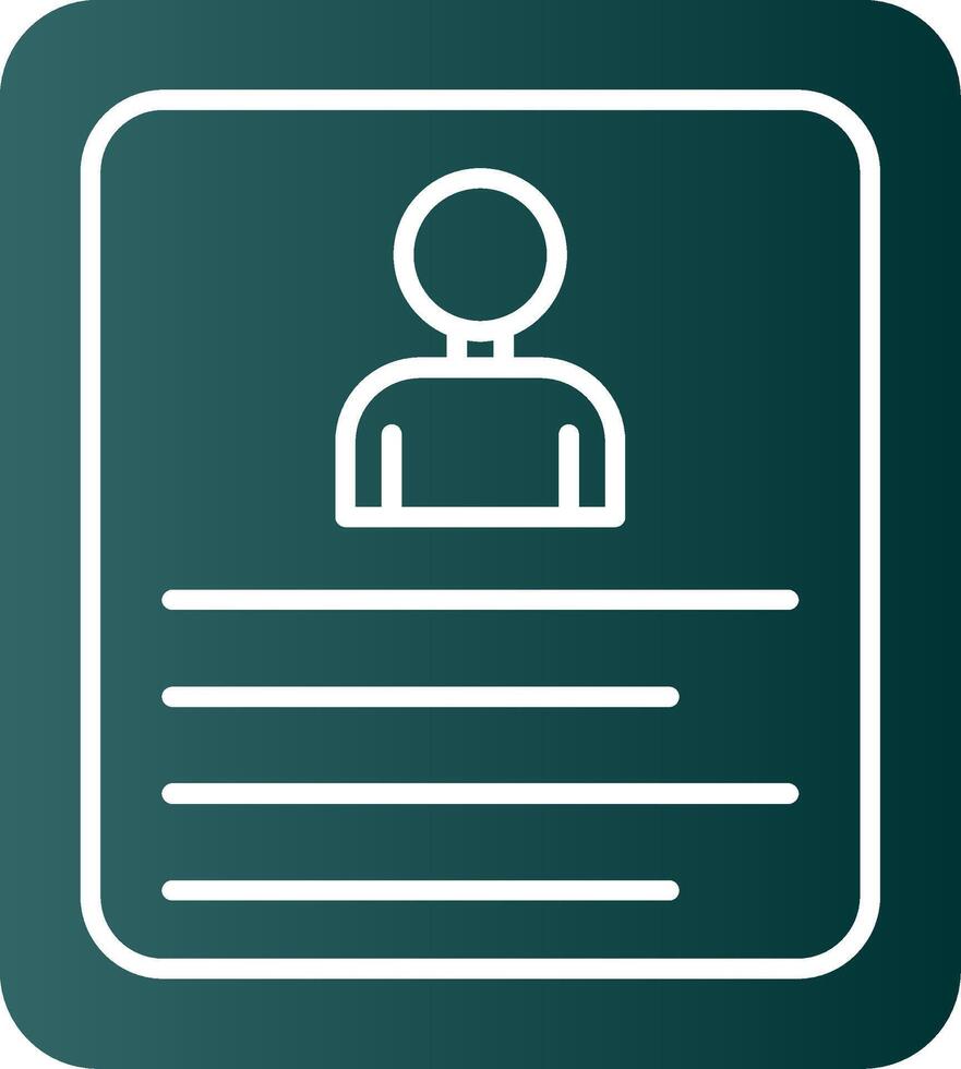 Curriculum Vitae Glyph Gradient Icon vector