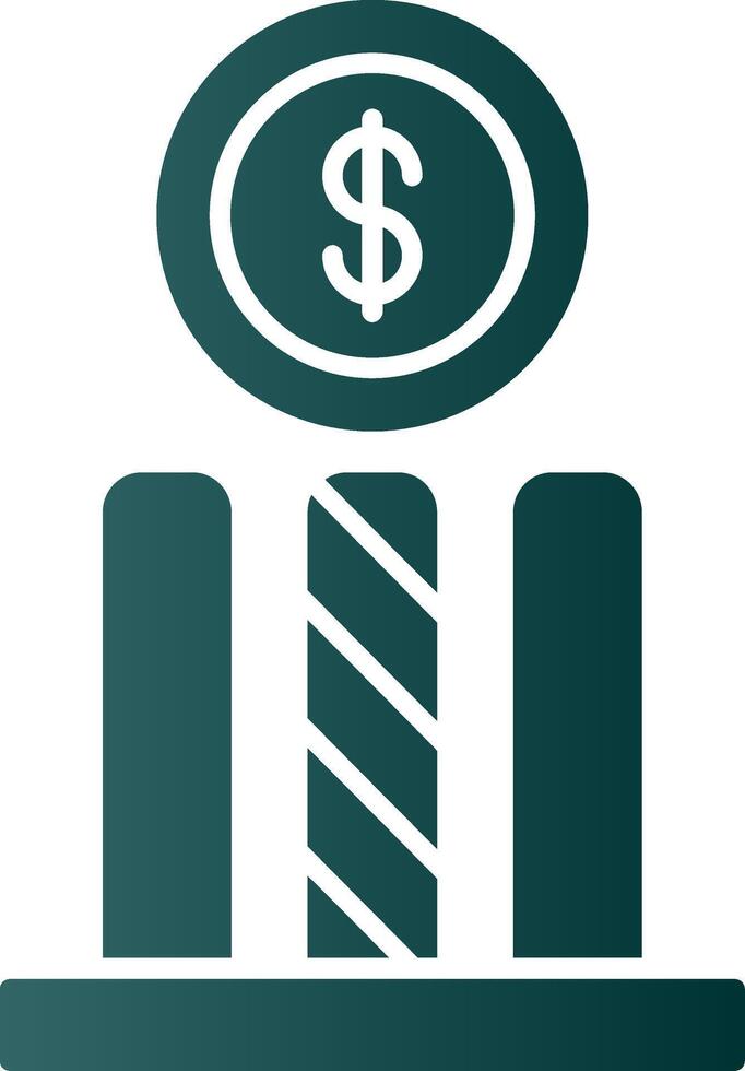 Dollar Glyph Gradient Icon vector