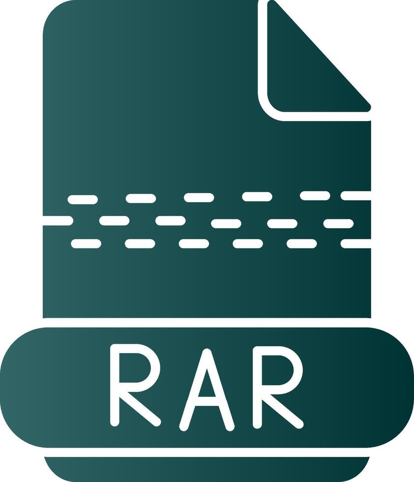 Rar Glyph Gradient Icon vector