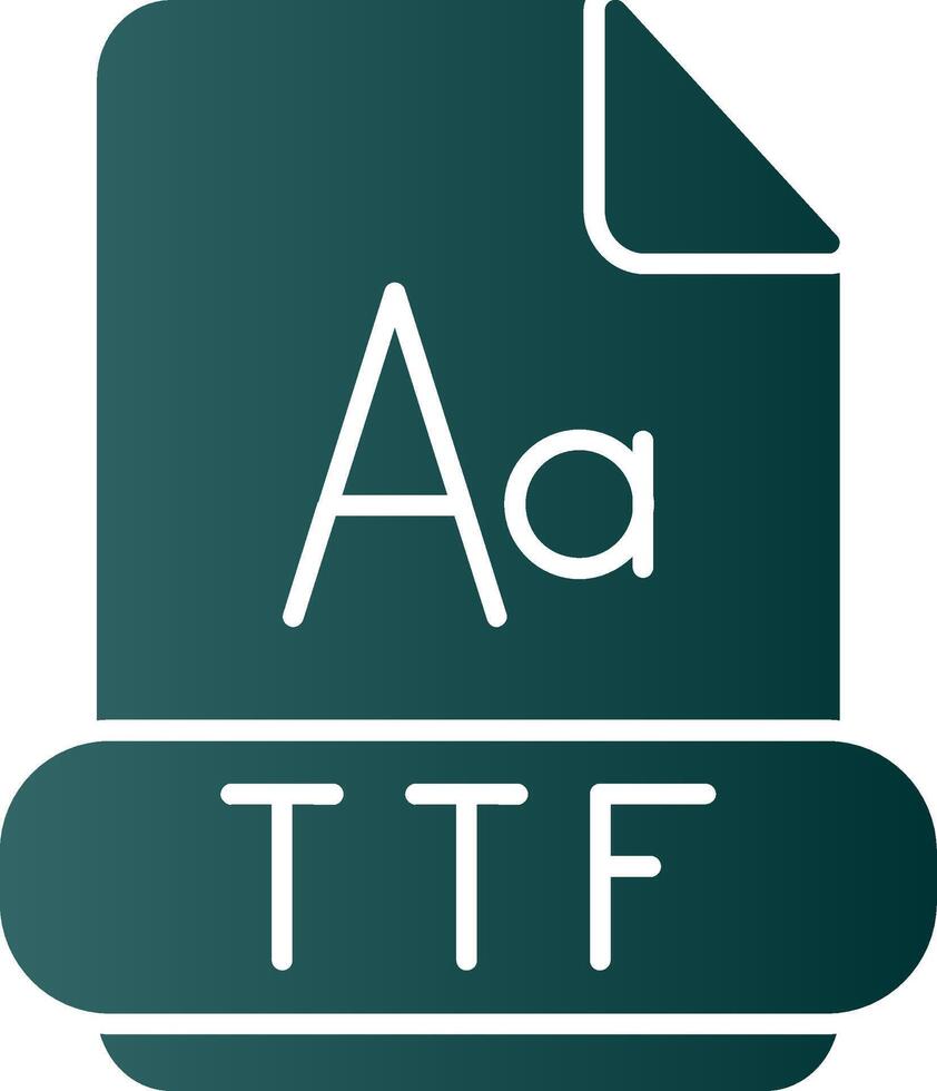 Ttf Glyph Gradient Icon vector