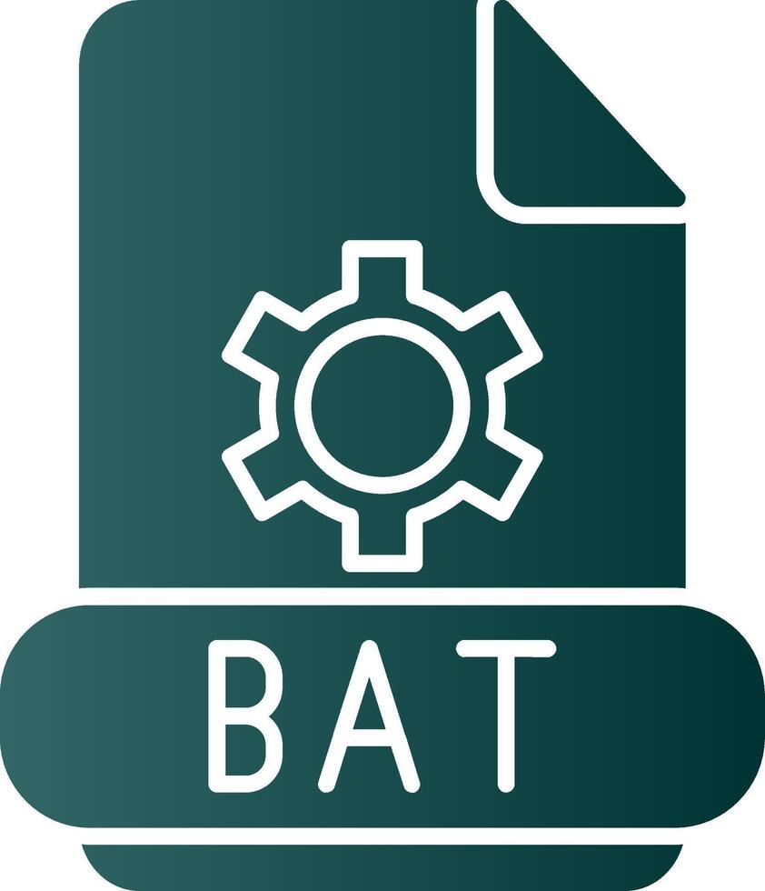Bat Glyph Gradient Icon vector