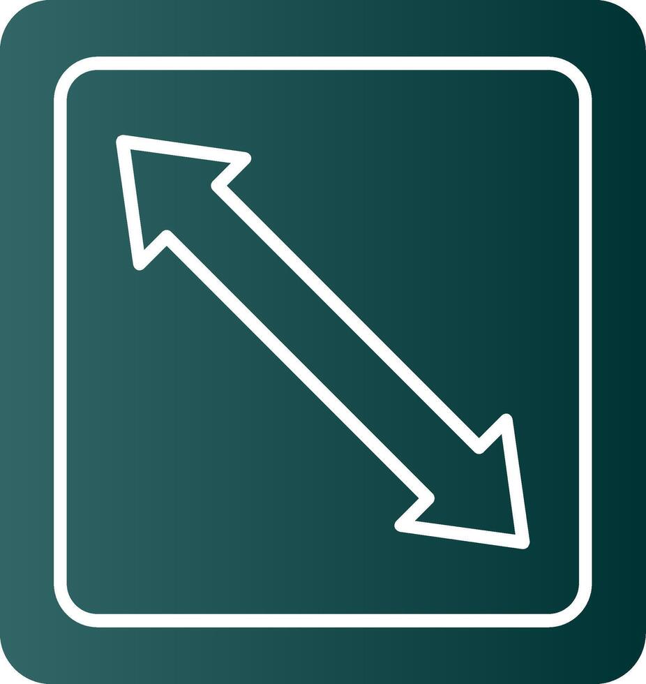 Right Down Glyph Gradient Icon vector