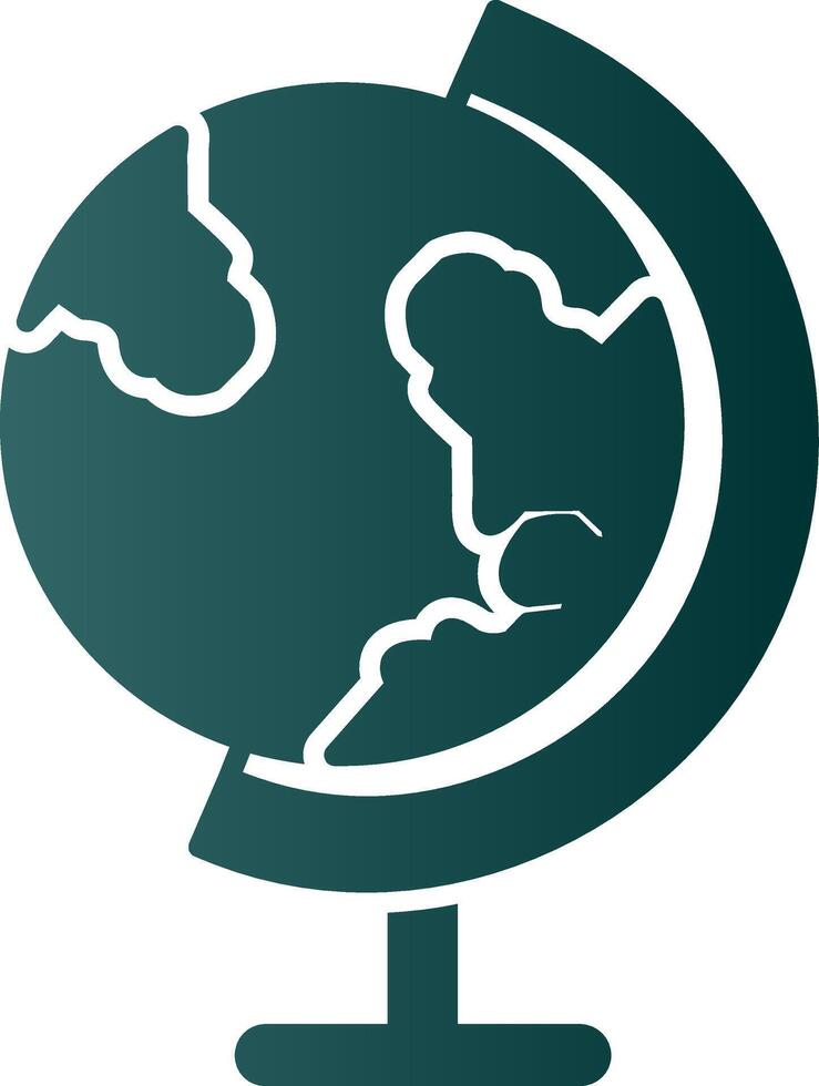 Earth Globe Glyph Gradient Icon vector