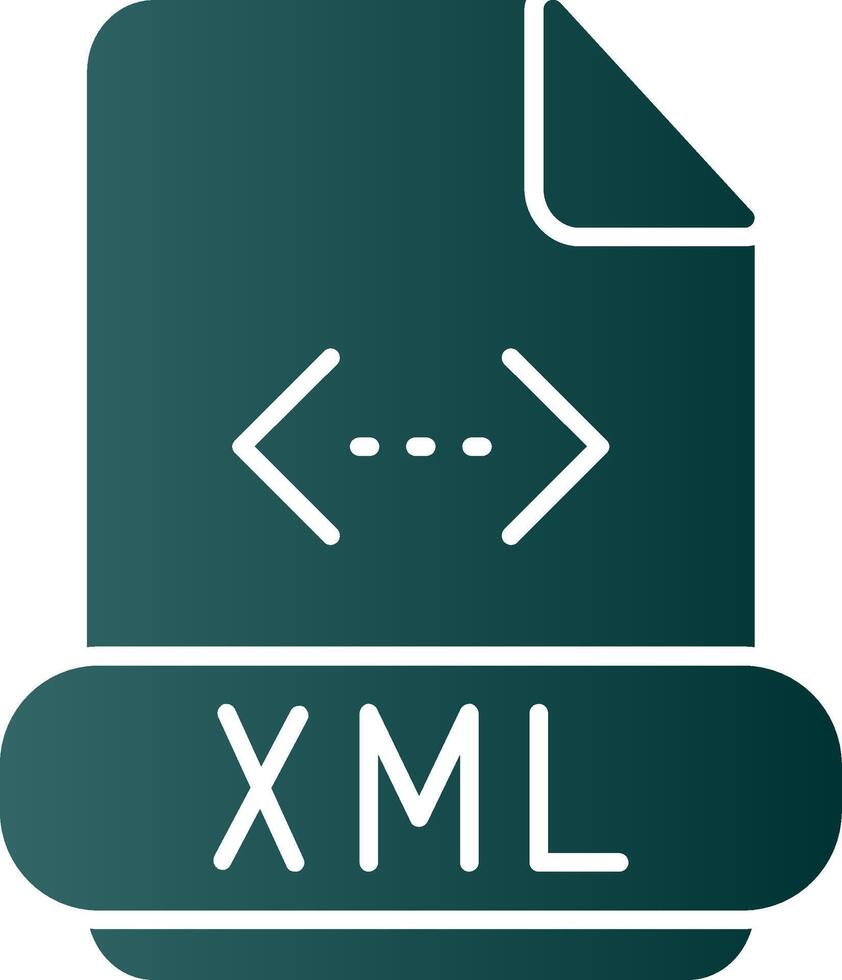 Xml Glyph Gradient Icon vector