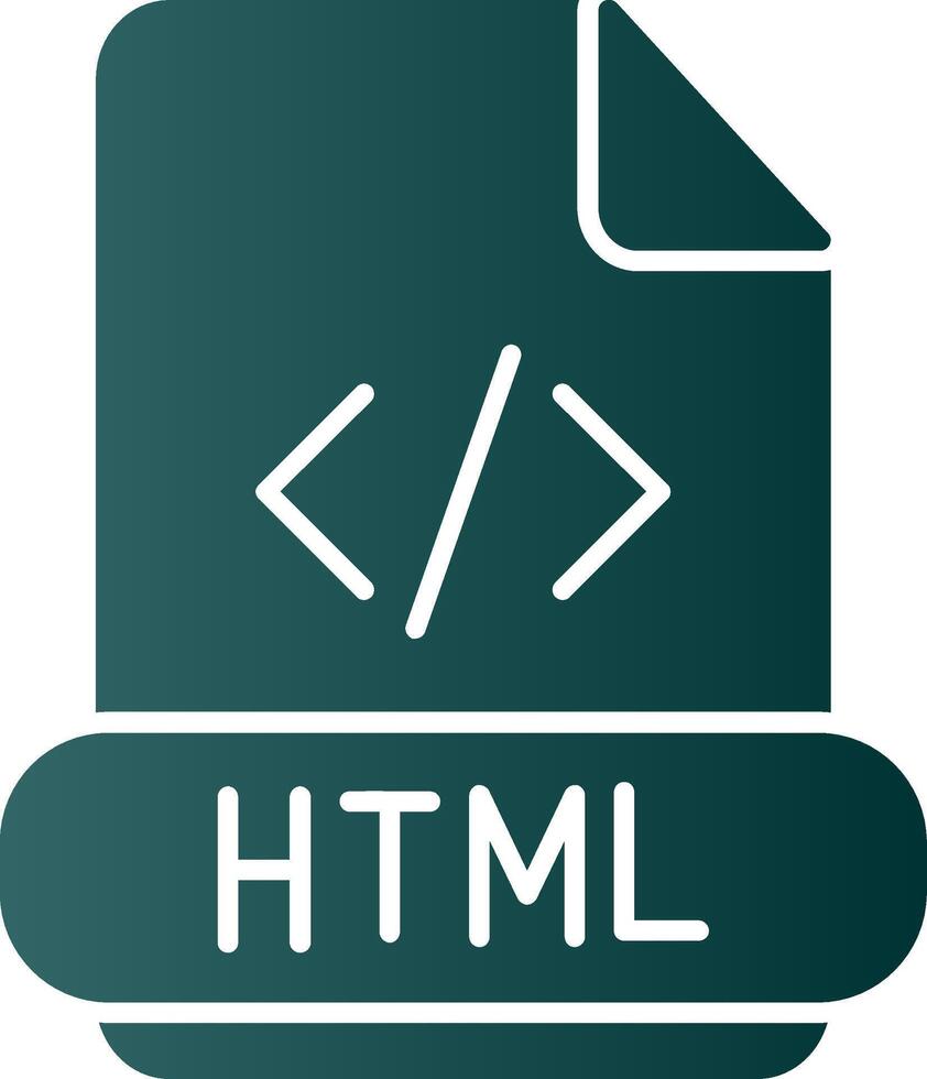 Html Glyph Gradient Icon vector