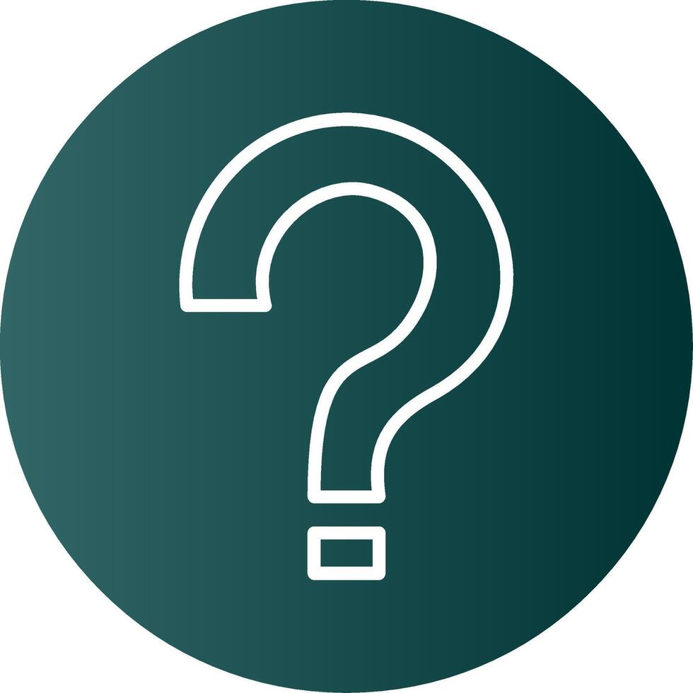 Question Glyph Gradient Icon vector