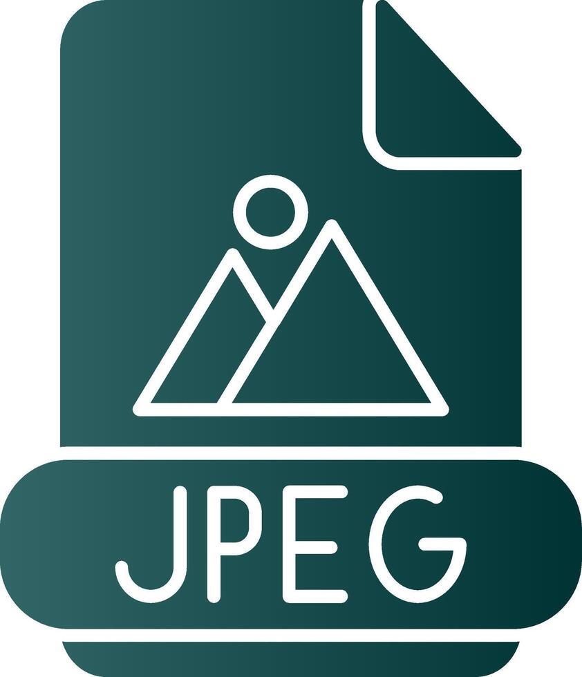 Jpeg Glyph Gradient Icon vector