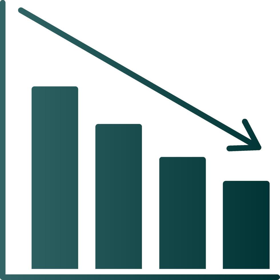 Loss Glyph Gradient Icon vector