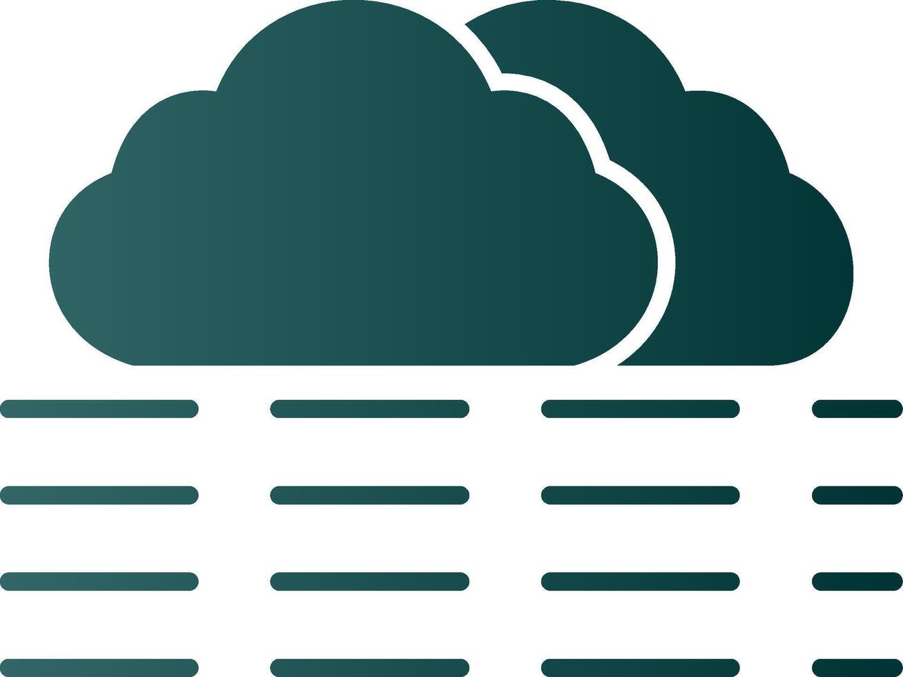 fog Glyph Gradient Icon vector