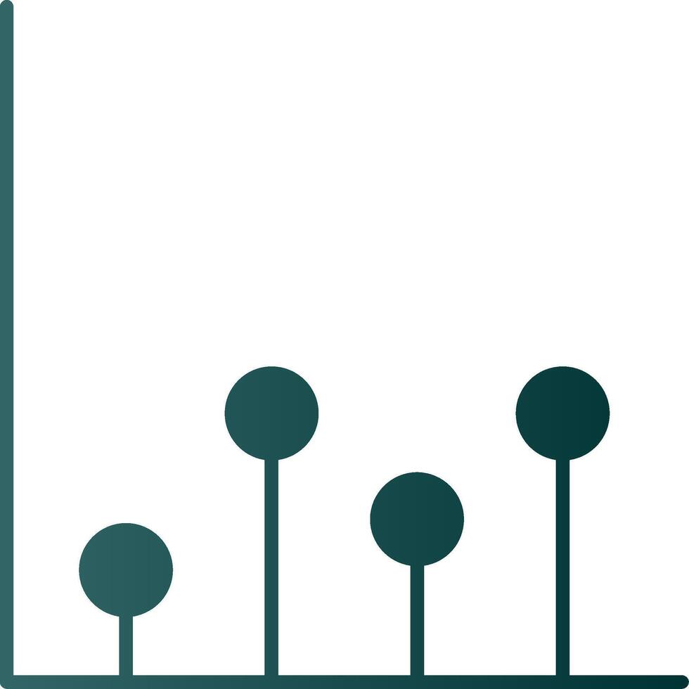 Chart Glyph Gradient Icon vector