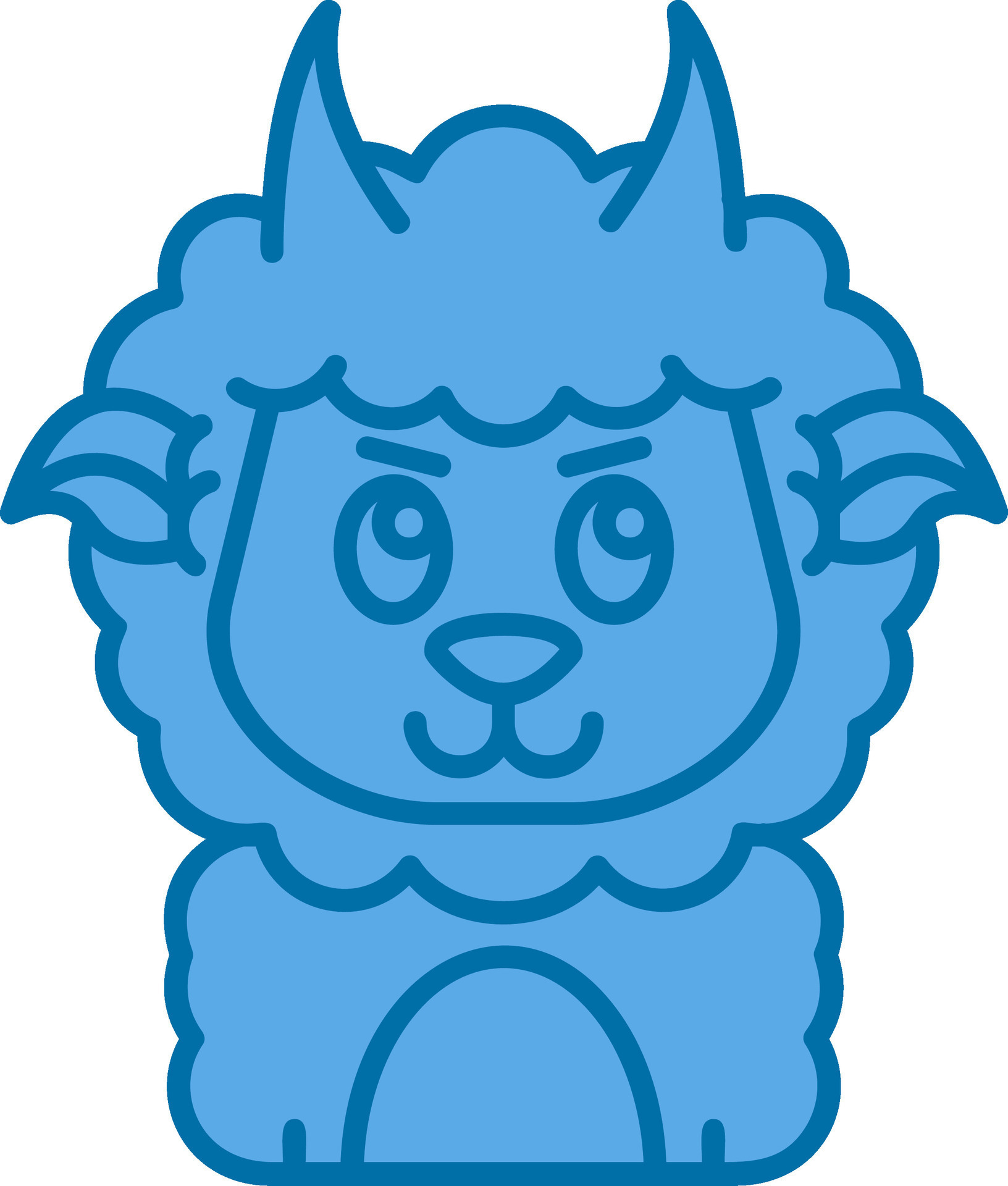 Demon Blue Line Filled Icon 38898632 Vector Art at Vecteezy