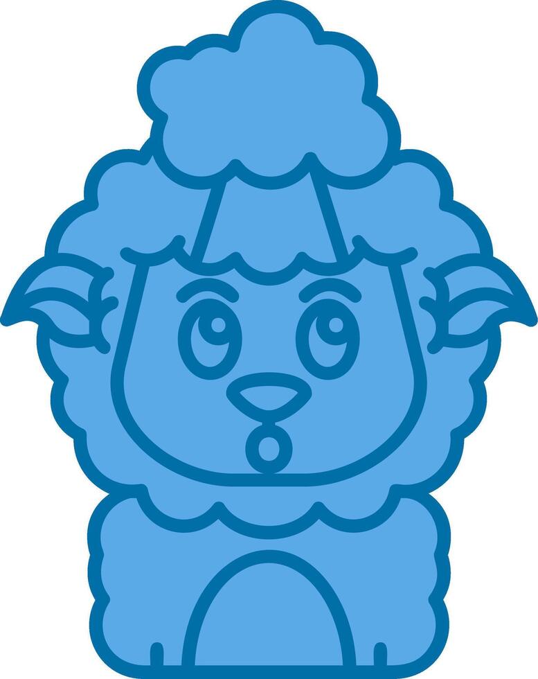 Exploding Blue Line Filled Icon vector