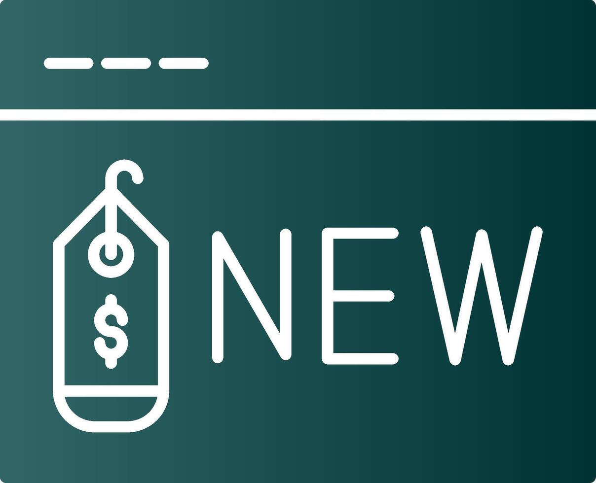 New Item Glyph Gradient Icon vector