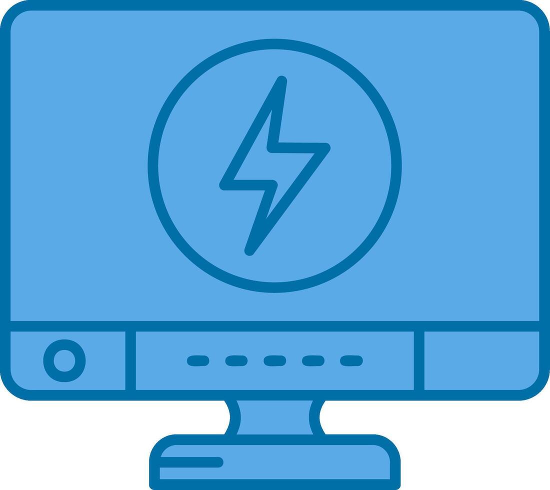 Energy Blue Line Filled Icon vector