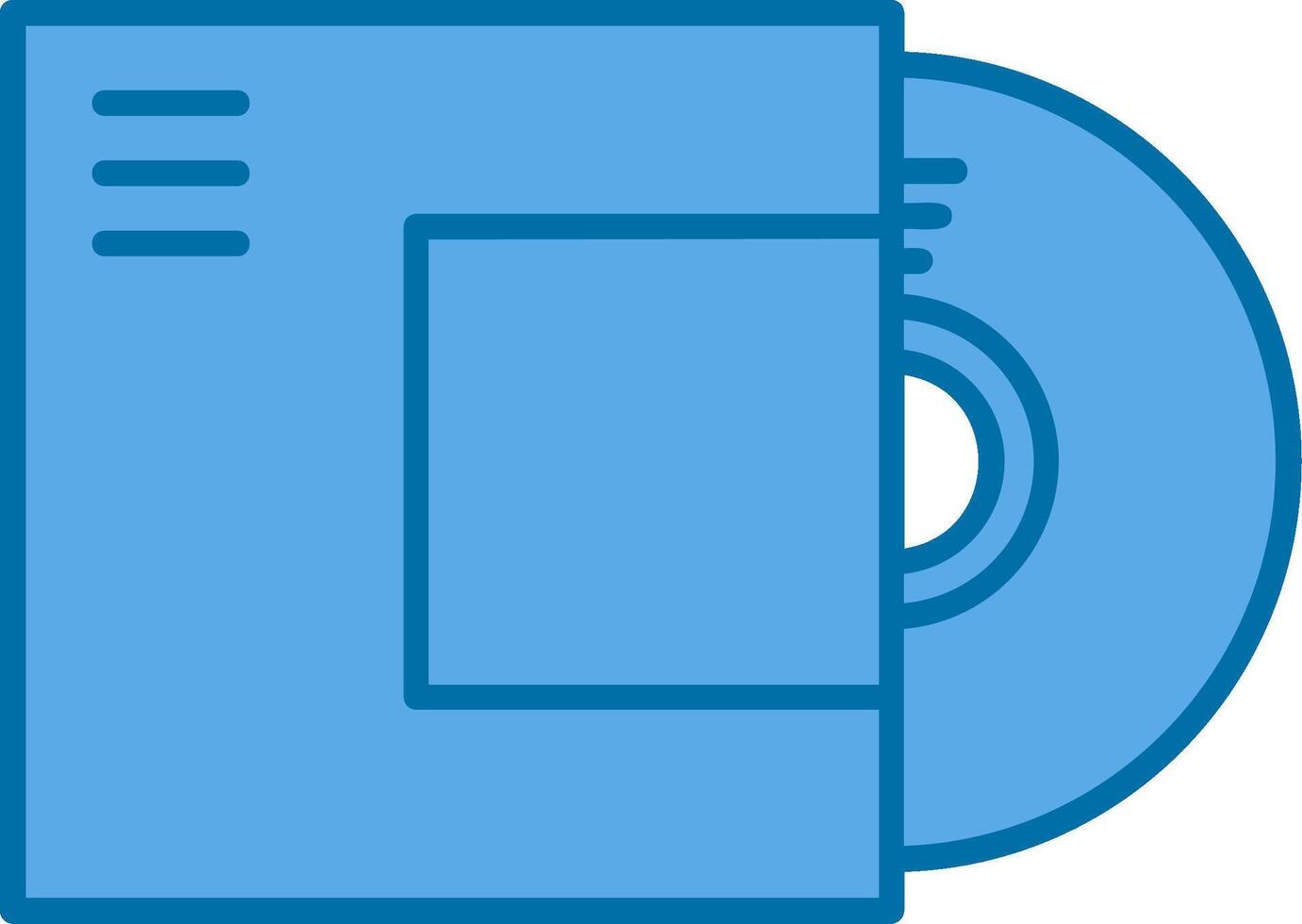 Disc Blue Line Filled Icon vector