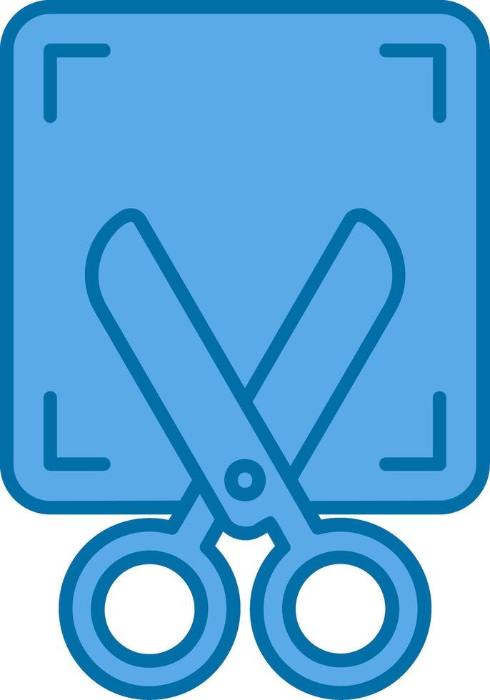 Screenshot Blue Line Filled Icon vector