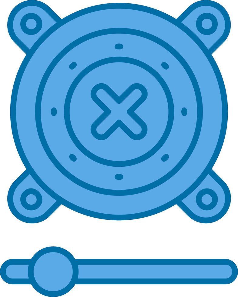 Speaker Blue Line Filled Icon vector