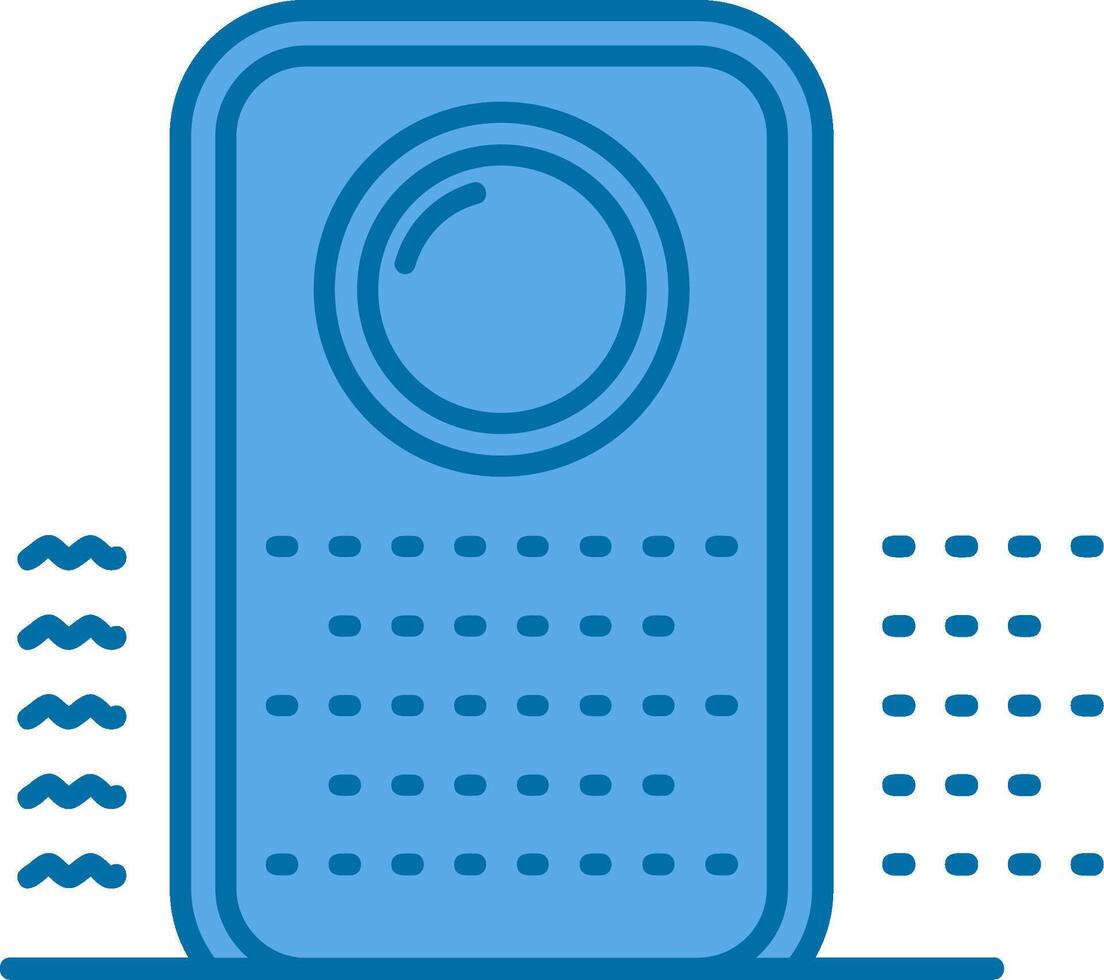 Purifier Blue Line Filled Icon vector