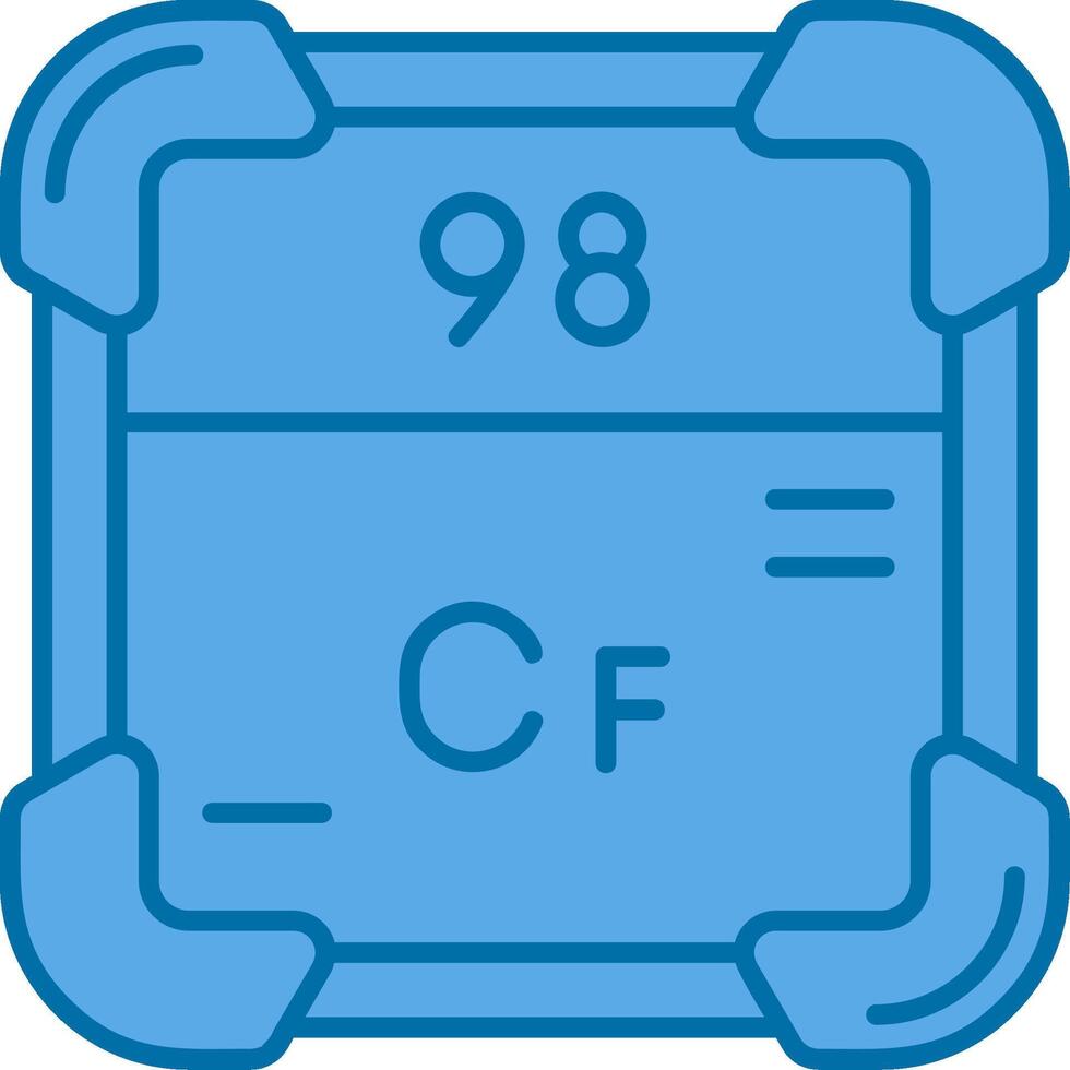 Californium Blue Line Filled Icon vector